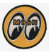 patch moon eyes rond jaune ecusson thermocollant hot rod