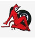 patch pin up diablesse 8 ball ecusson rock roll kustom