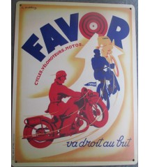 Vintage Metal Sign – FAVOR Cycles & Motorcycles (40x30 cm)