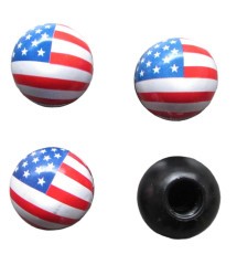 bouchon valve de roue (x4) drapeau usa americain auto mot