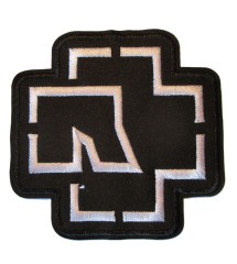patch rammstein R noir et blanc 8.5x8.5 cm ecusson thermocollant