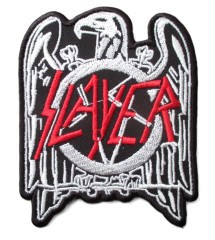 Patch thermocollant Slayer - Logo Aigle et Pentagramme (8,5 x 7,5 cm)