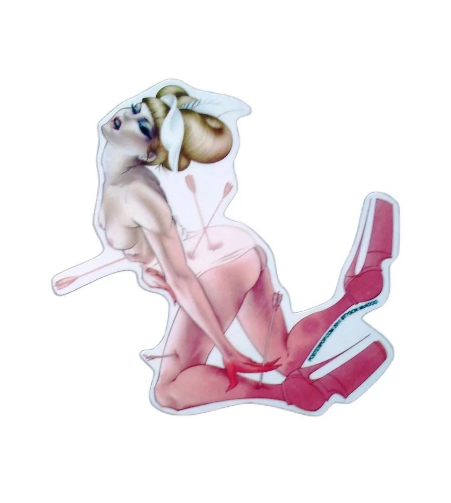 sticker infirmiere sexy et fleches autocollant rock roll