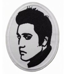 Écusson Thermocollant Elvis Presley Portrait Brodé patch 10x8 cm