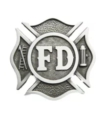 Belt buckle firefighter blazon american raw firemen