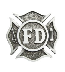 boucle de ceinture pompier blason americain brut firemen