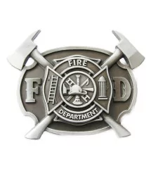 Firefighter Belt Buckle Blazon American Brut Fire Dept