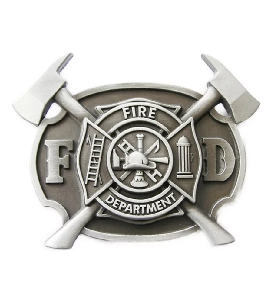 Firefighter Belt Buckle Blazon American Brut Fire Dept