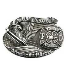 Belt buckle firefighter American eagle alu fire dept