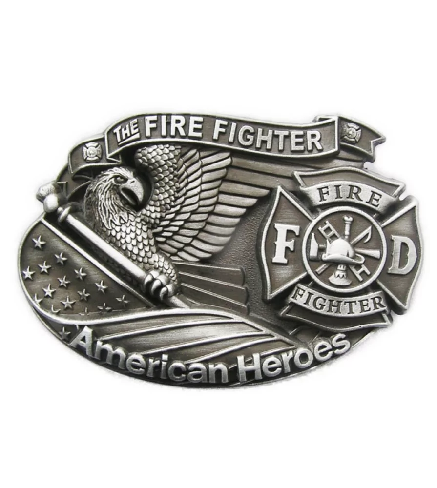 Belt buckle firefighter American eagle alu fire dept Belt buckle firefighter American eagle alu fire dept