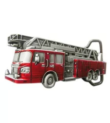 belt buckle firefighter truck red ladder man woman