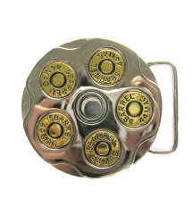 Belt buckle magazine pistol military bullet man