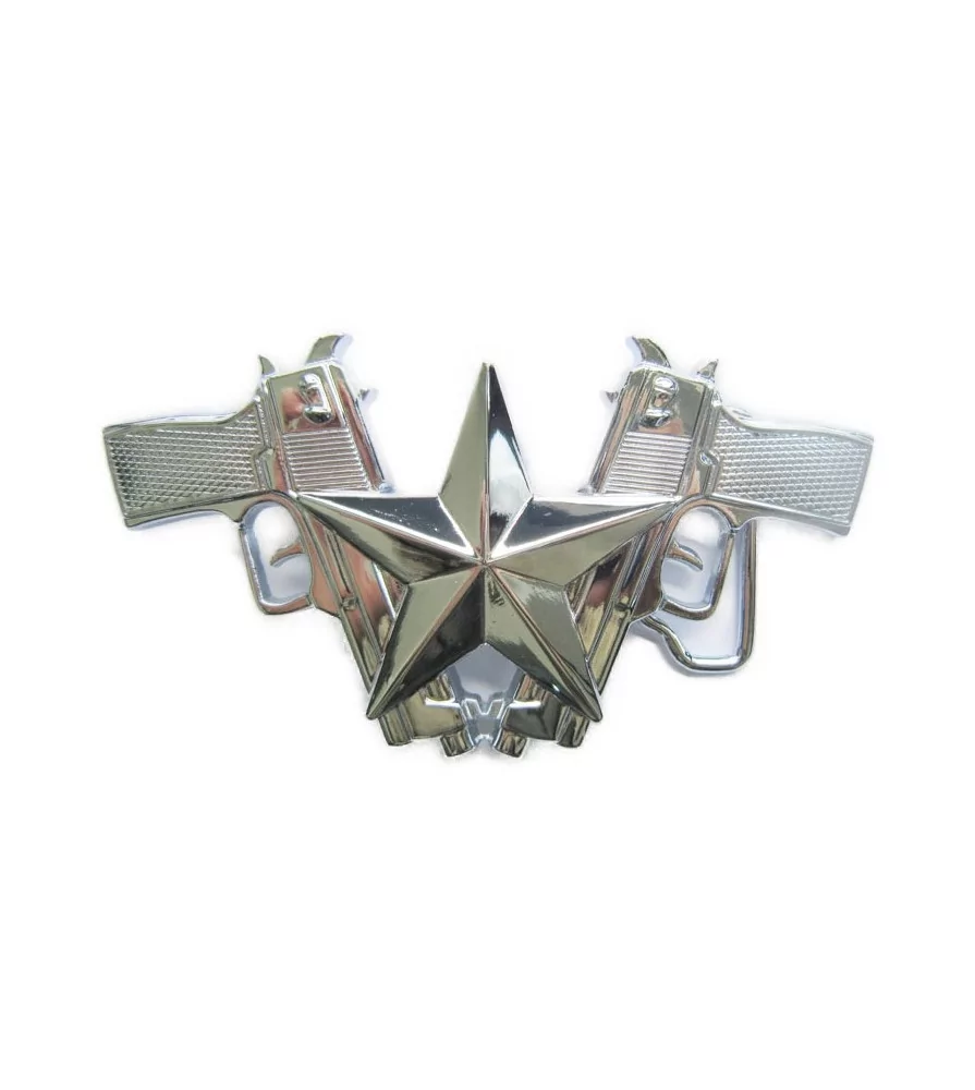 Belt buckle pistol shining star rockabilly man