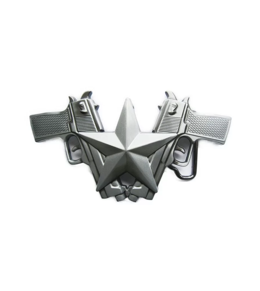 Belt buckle pistol star alu rockabilly mixed rock Belt buckle pistol star alu rockabilly mixed rock