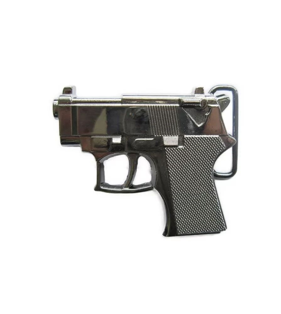 boucle de ceinture mini pistolet noir factice homme femme