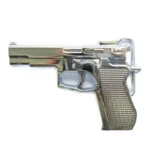 belt buckle pistol chrpmé fauuse weapon punk rock