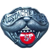boucle de ceinture mustache riders motard a moustache