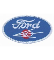 Patch Thermocollant Ford V8 Vintage ovale 13x6 cm