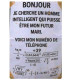Plaque Métal Vintage Humour Numéro de Téléphone Geek 30x20 cm