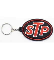 porte clé STP noir ecrit rouge plastique souple huile usa