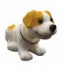 Grand Chien de plage arrière vintage à tête oscillante – Chiot Blanc et beige