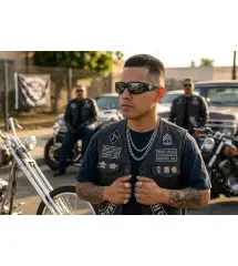 Official Choppers® Biker Sunglasses – Matte Black & Iron Cross Logo Official Choppers® Biker Sunglasses – Matte Black & Iron Cross Logo