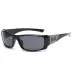 LOCS® Hardcore Sunglasses – Glossy Black & Silver Metal Logo Plate