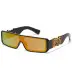 Lunettes de Soleil LOCS Lowrider Cultura Noir Brillant, Doré & Verres Miroir Feu