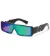 Lunettes de Soleil LOCS Lowrider Cultura Noir Brillant verre miroir vert cameleon