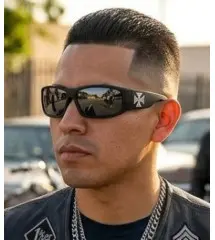 Lunettes de Soleil Biker Choppers Noir & Croix Iron Cross )
