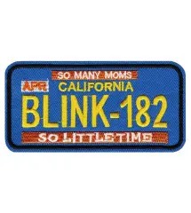 BLINK-182 California License Plate Iron-On & Sew-On Patch – 10 x 5 cm BLINK-182 California License Plate Iron-On & Sew-On Patch – 10 x 5 cm