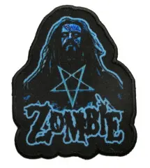 Rob Zombie Blue Portrait Embroidered Patch Rob Zombie Blue Portrait Embroidered Patch