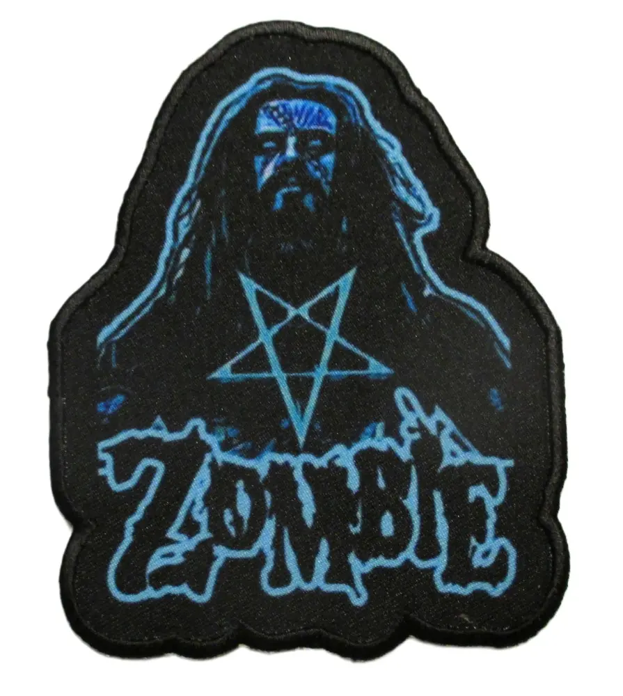 Patch / Écusson Rob Zombie Pentagramme Bleuté 10.5x8.5cm