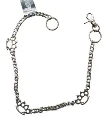 American Fist Chrome Wallet Wallet Biker Rock US