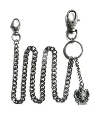 chaine de portefeuille crane poker rock roll biker rockab