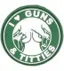 Guns & Titties Iron-On Patch – 8.5 cm