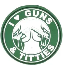 Patch thermocollant i love Guns & Titties – 8,5 cm Patch thermocollant i love Guns & Titties – 8,5 cm