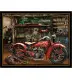 Plaque Métal Publicitaire Indian Motorcycle Garage (41 x 32 cm)