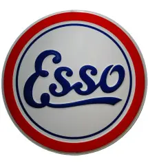plaque esso 60cm tole deco huile essence station service