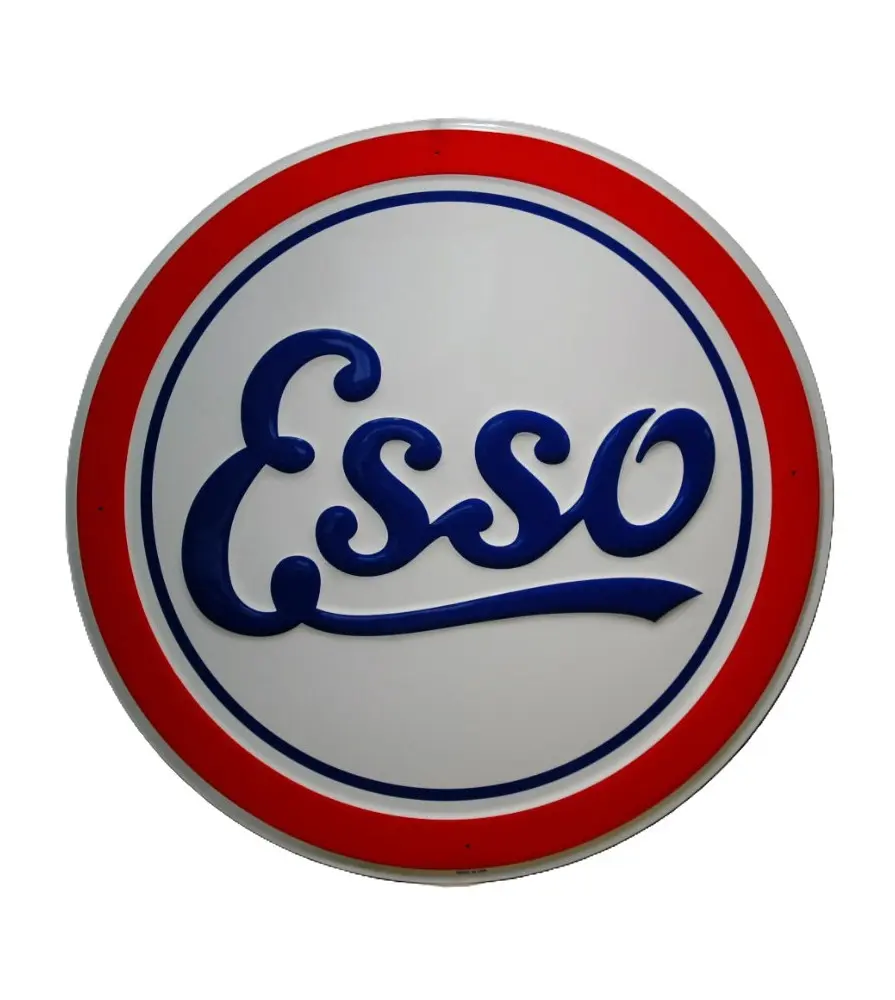 plaque esso ronde deco tole metal affiche deco garage huile
