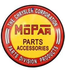 plaque mopar ronde parts & accessories deco garage usa