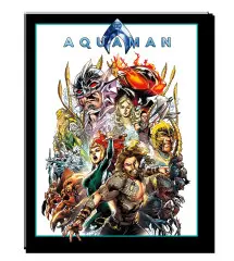 plate aquaman white muscular super hero 41x32cm tole super hero