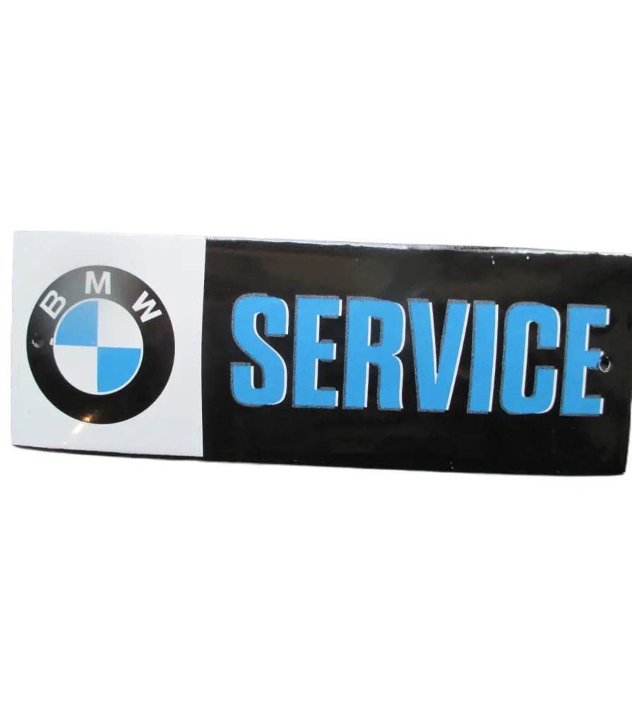 mini enameled plaque bmw service 20x7 cm deco garage email