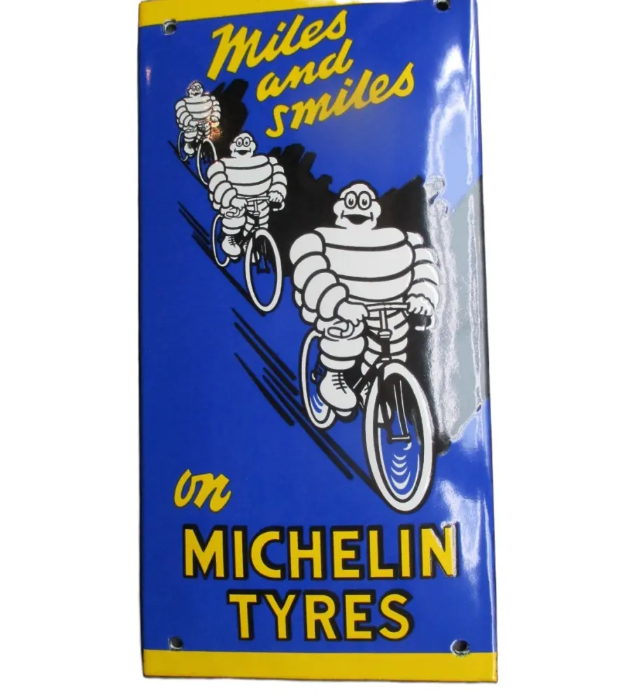 mini enameled plaque michelin tires bibendum 20x10 cm garage deco mini enameled plaque michelin tires bibendum 20x10 cm garage deco