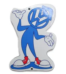 mini enamel plaque volkswagen man 14x12cm decorative enameled sheet