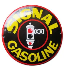 Mini Enamelled Plate signal gasoline Round 12cm Motor Oil Deco Garage Oil