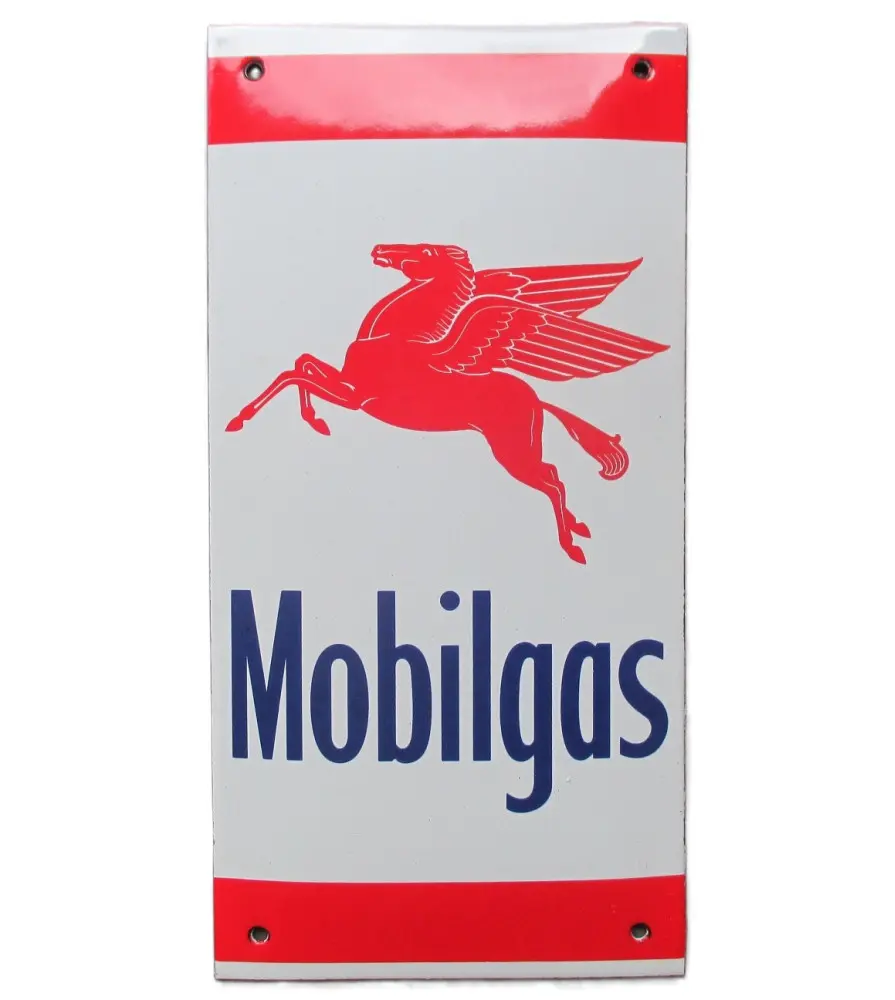 Mini enamelled plate Mobilgas rectangular tole 20x10 cm Deco garage Pegase Mini enamelled plate Mobilgas rectangular tole 20x10 cm Deco garage Pegase