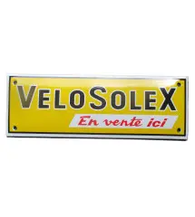 plaque décorative emaillée velosolex jaune en vente ici tole rect 20x10 cm deco garage E55