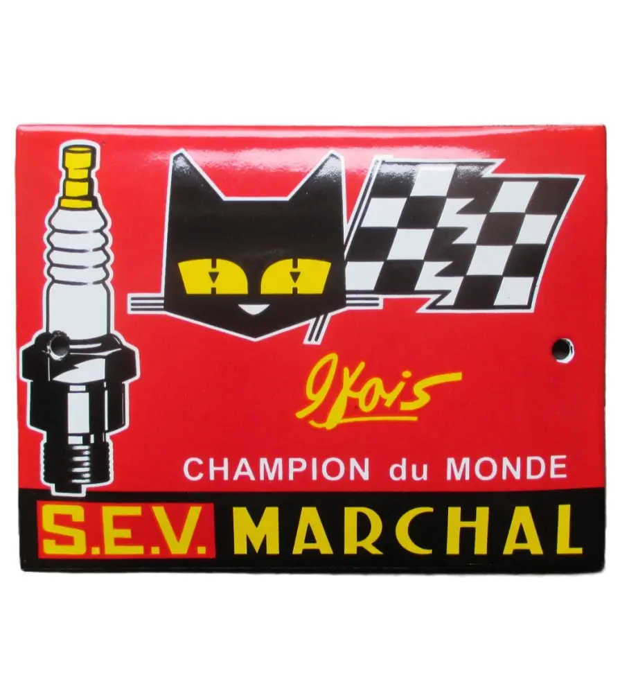 Mini enamelled plate SEV Marchal world champion 12x9cm Motor Oil Mini enamelled plate SEV Marchal world champion 12x9cm Motor Oil