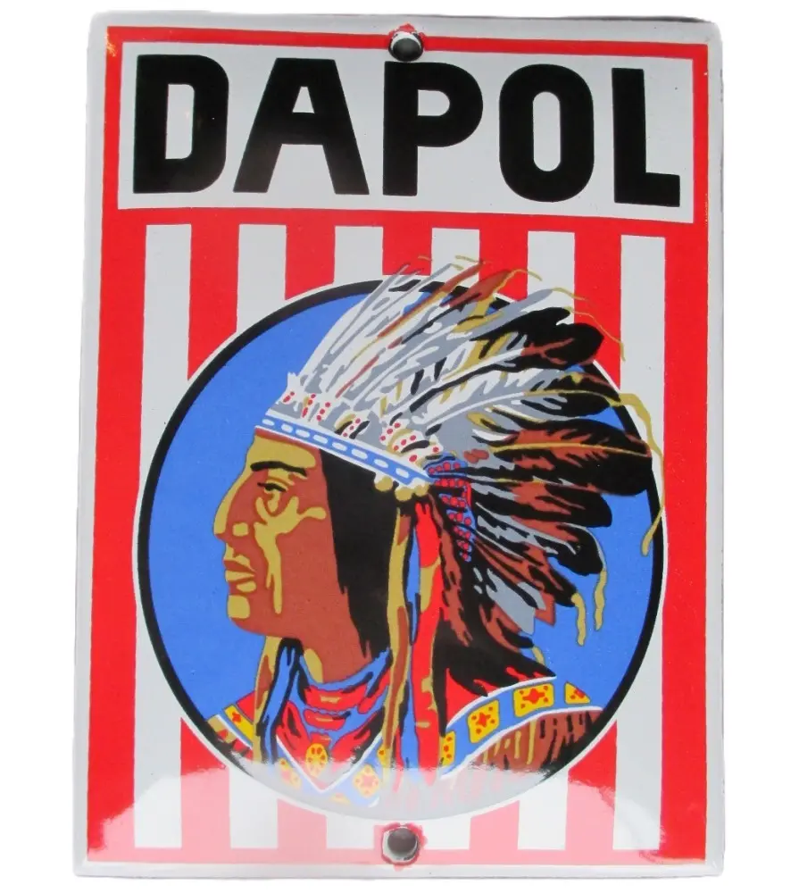 Mini Enamel Dapol Oil Oil Plate with an Indian 12x9cm Motor Oil Deco Garage Oil